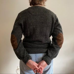 Suit Elbow-Padded Long Sleeve Sweater